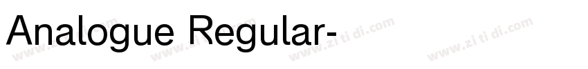 Analogue Regular字体转换 Analogue Regular字体转换